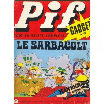 Pif Gadget N:228 ( Juillet 1973 ).