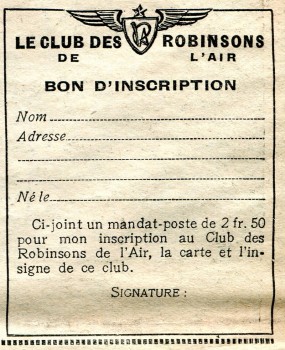 Extrait du n° 22 de Robinson  du 27/09/36