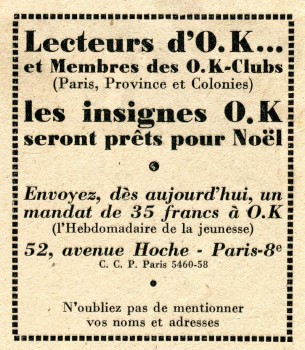 Extrait du n° 26 de O.k du 12/12/46