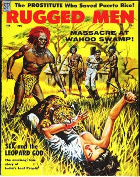 Rugged Men / Also, Massacre at Wahoo Swamp  (Février 1959 ) couverture de  Ray Sternbergh.