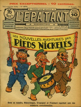 L'Epatant 1934 - n°1370 - 1er novembre 1934 - page 1 - Le retour des Pieds Nickelés (format l 800).jpg