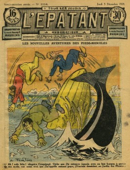 L'Epatant 1929 - n°1114 - page 1 - Les nouvelles aventures des Pieds Nickelés - 5 décembre 1929 (format 800).jpg