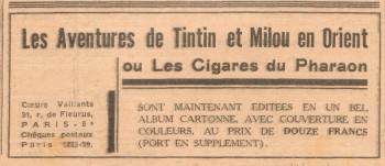 Coeurs Vaillants 1936 - n°8 - page 11 - Tintin et Milou en Orient - 23 février 1936 (format réduit).jpg