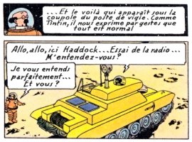 Char jaune dans le Journal Tintin