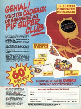 Extrait du n° 1101 de Pif - Mai 1990