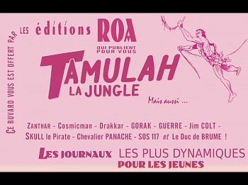Réclame sur buvard pour la série TAMULAH.